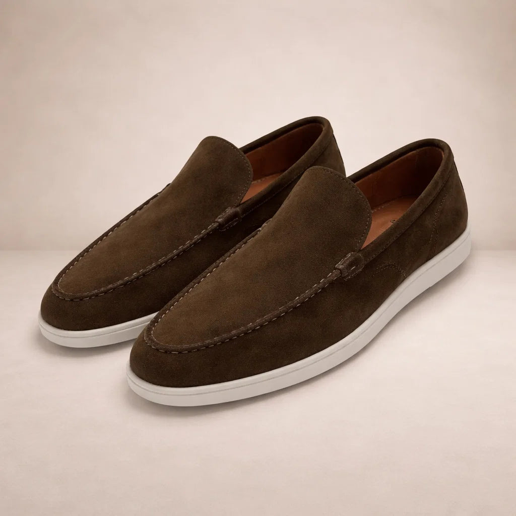 Men's Casual Loafers Regular Fit Leather Upper Slip-On