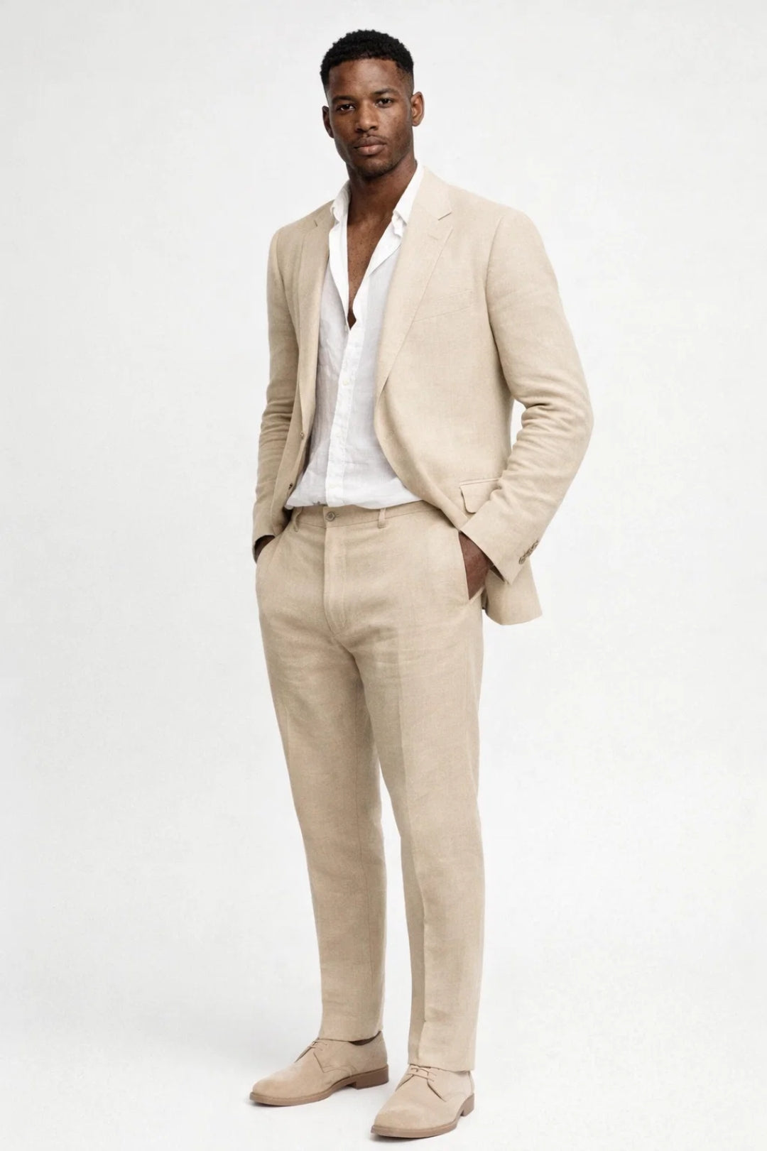 Men's Set Regular Fit Two-Piece Design Round Neck