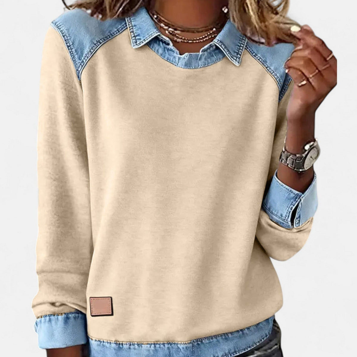 Long Sleeve Knit Top Slim Fit Round Neck Minimalist