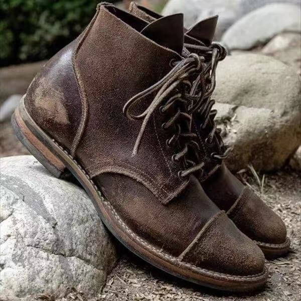 Leather Ankle Boots Round Toe Timeless Design Everyday