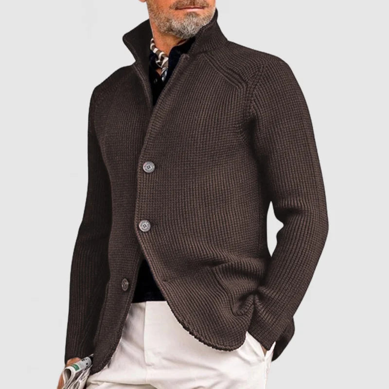 Men's Casual Cardigan Knit Pockets Effortless Elegant