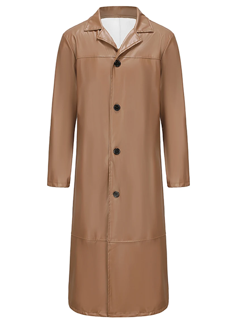 Long Leather Coat for Men