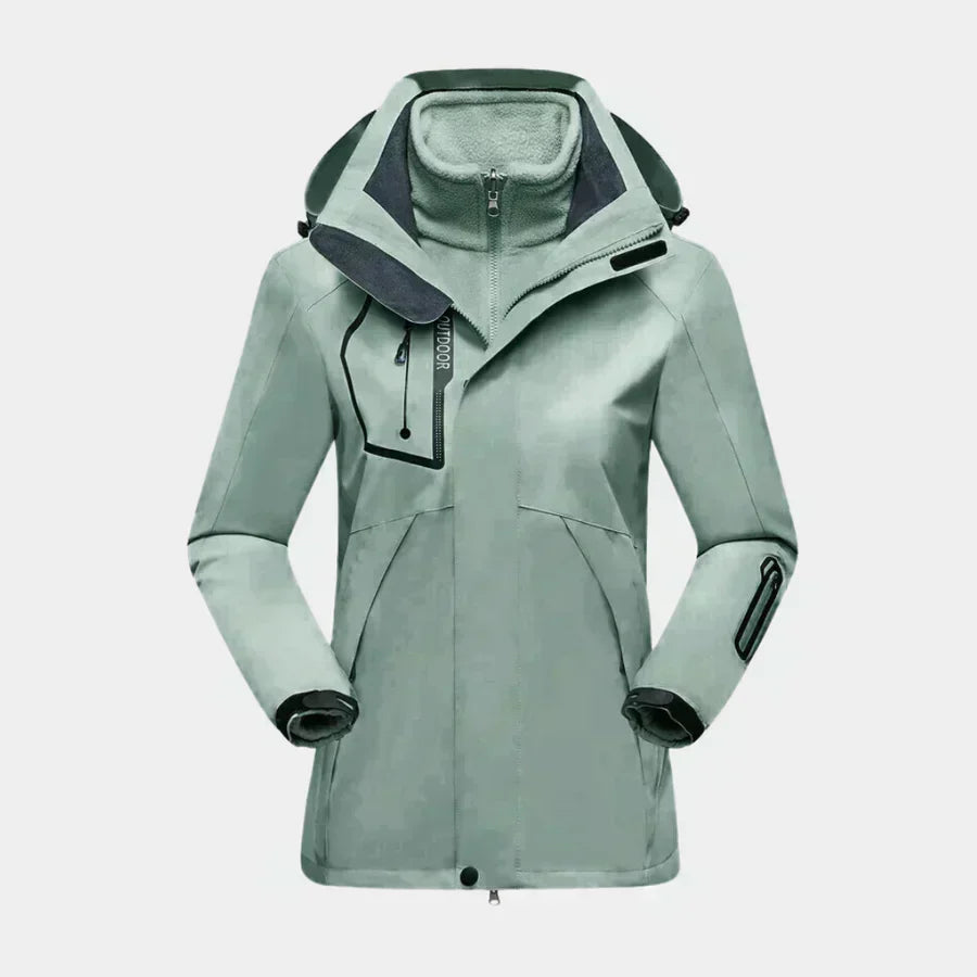 Women's Ski Jacket Long Sleeve Removable Inner Winter Outerwear