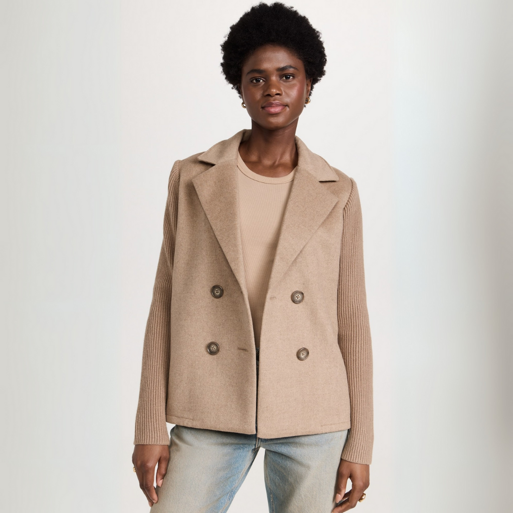 Knit Blazer Coat Soft Structured Smart Casual Layering