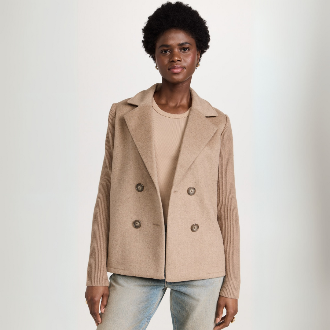 Knit Blazer Coat Soft Structured Smart Casual Layering