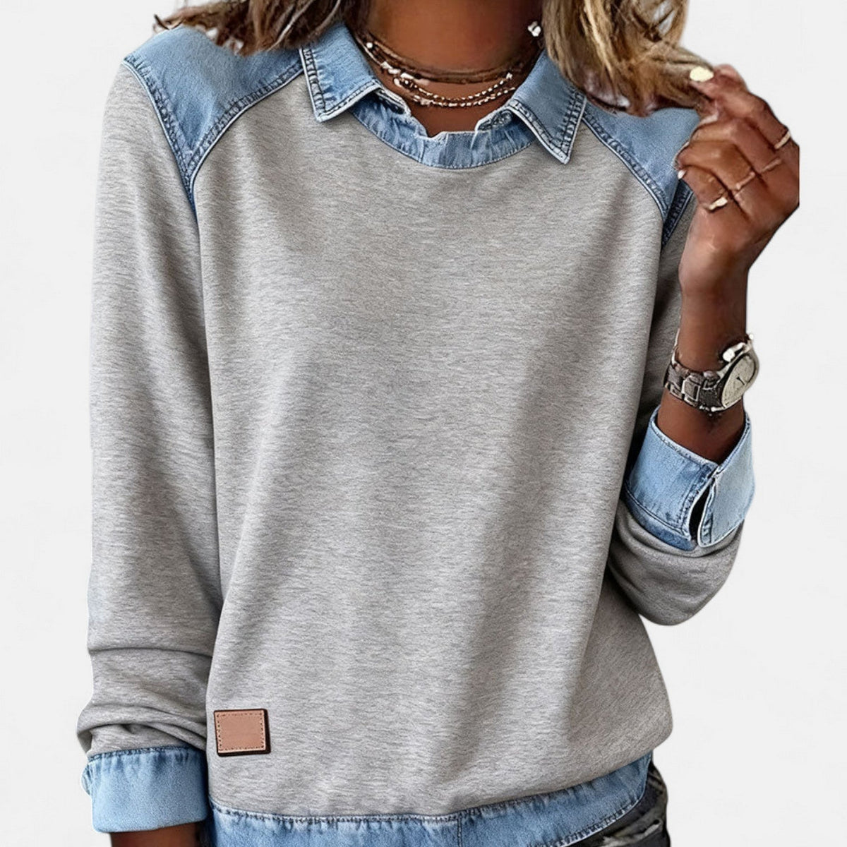 Long Sleeve Knit Top Slim Fit Round Neck Minimalist