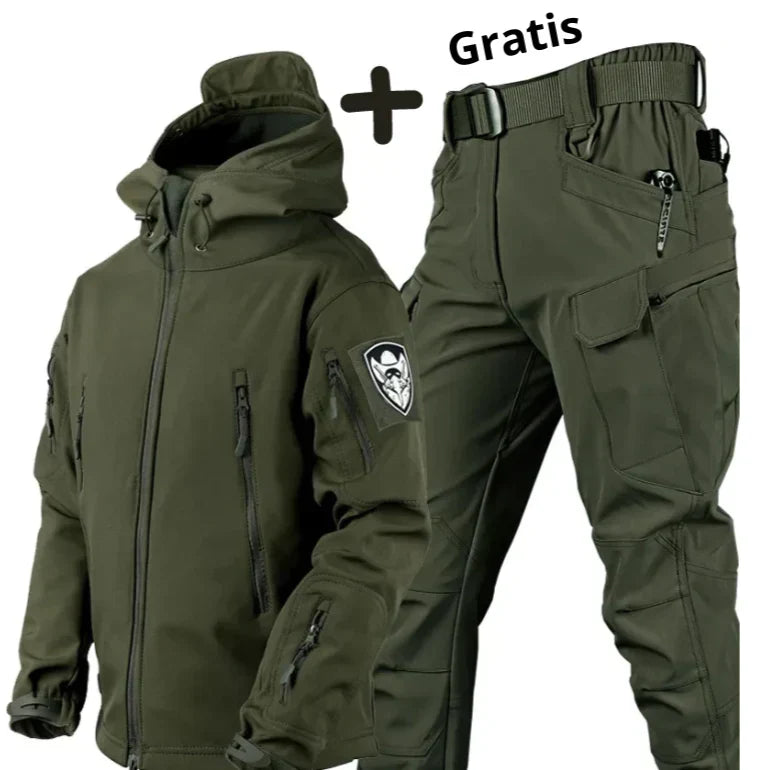 Men's Windbreaker Jacket Softshell Trousers Set Outdoor