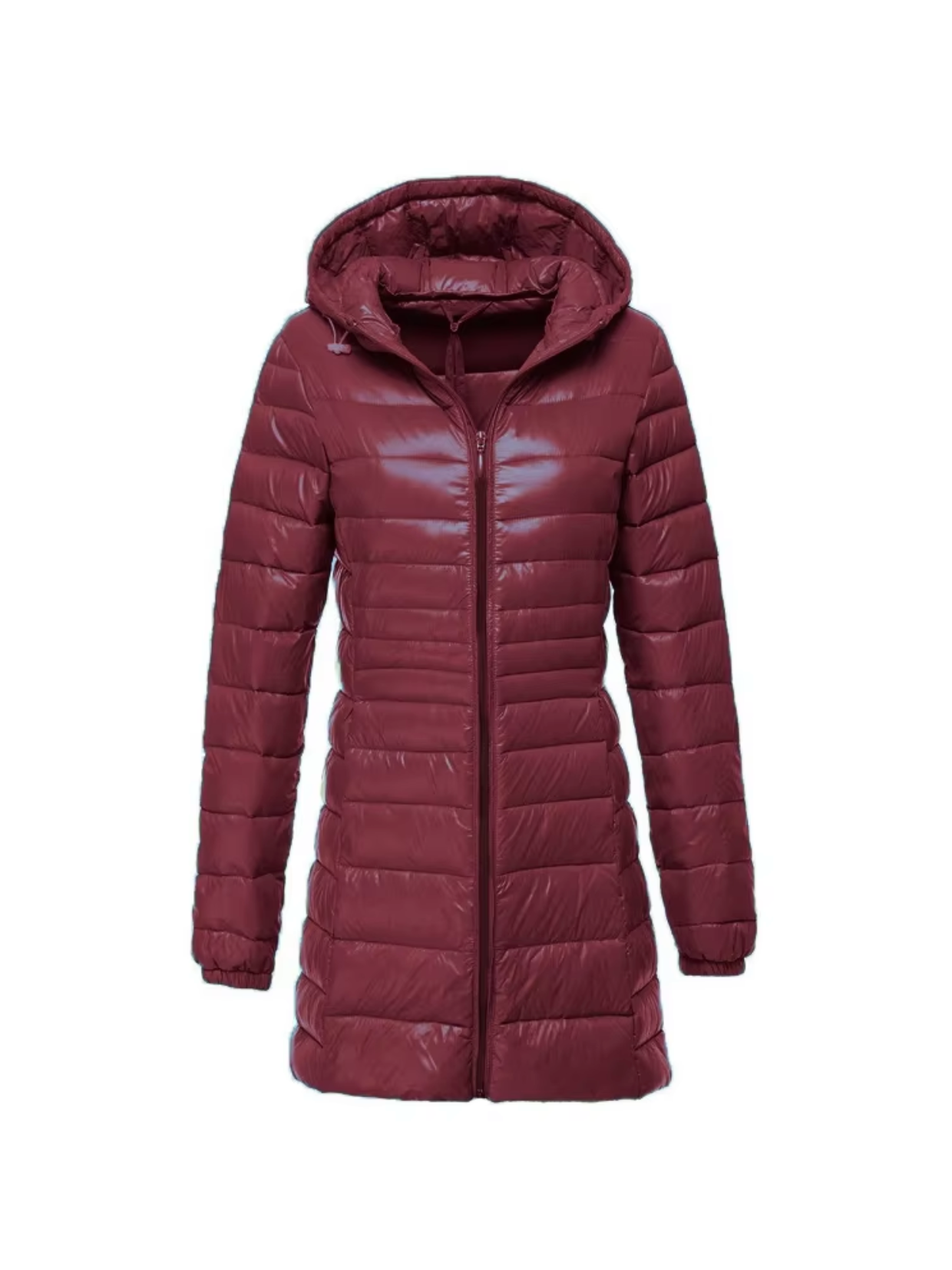 Women's Long Quilted Jacket Down Padded Lightweight Winter