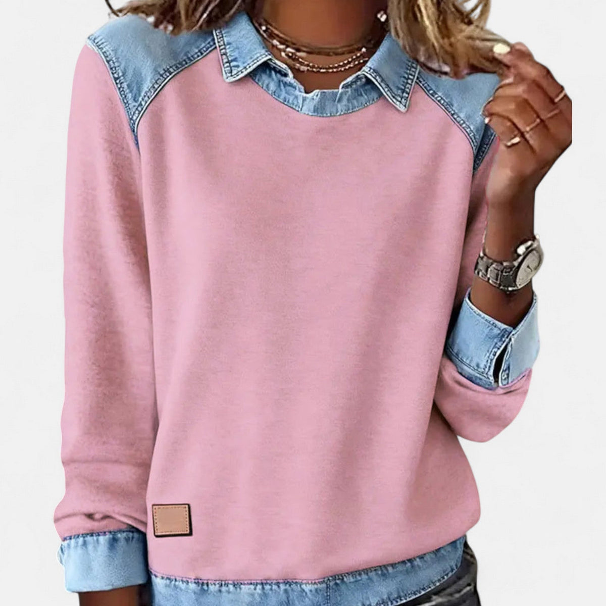 Long Sleeve Knit Top Slim Fit Round Neck Minimalist