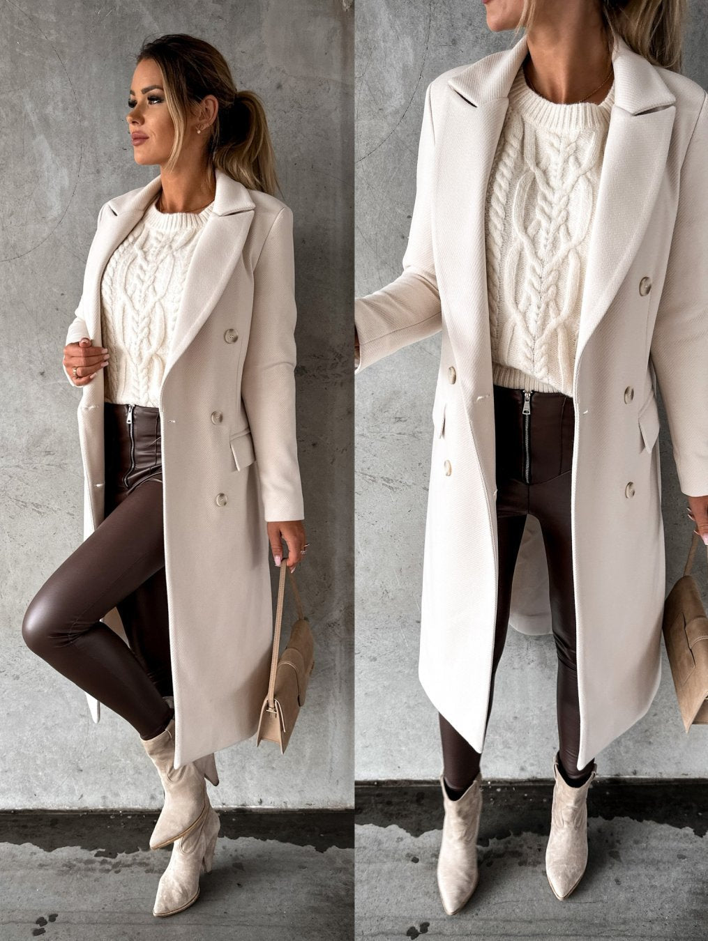 Women's Double-Breasted with Winter Sleeves