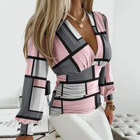 Geometric Pink and Grey