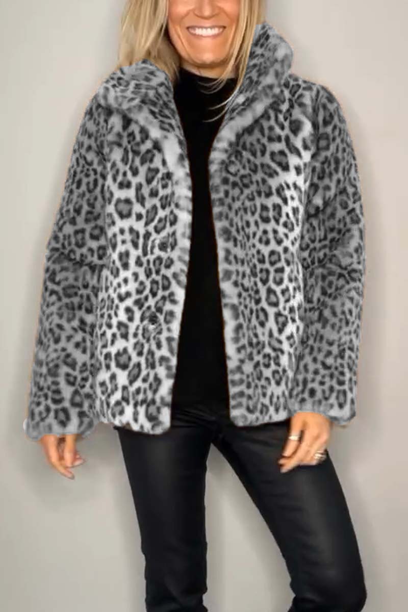Leopard Print Winter Coat Classic Bold Statement Design