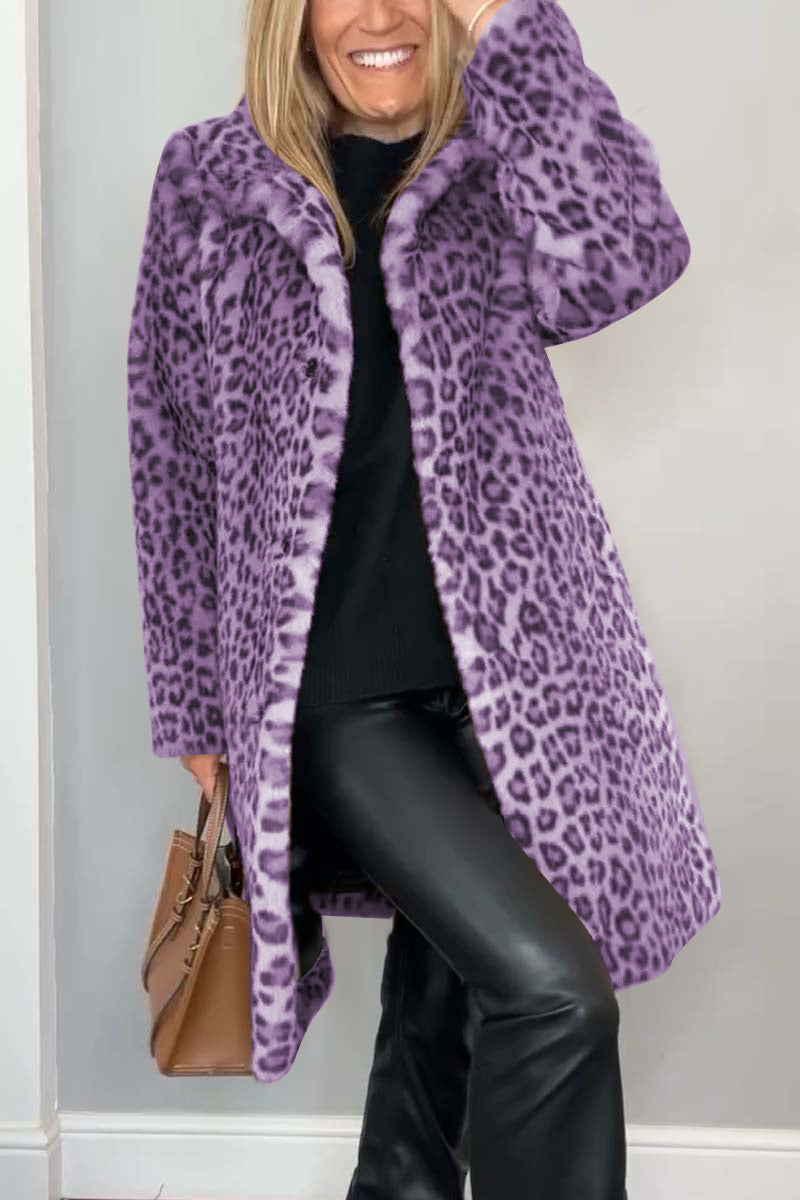 Leopard Print Winter Coat Classic Bold Statement Design