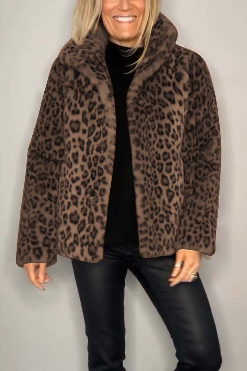 Leopard Print Winter Coat Classic Bold Statement Design