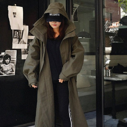 Oversized Parka Extra Long Cut Large Hood Relaxed