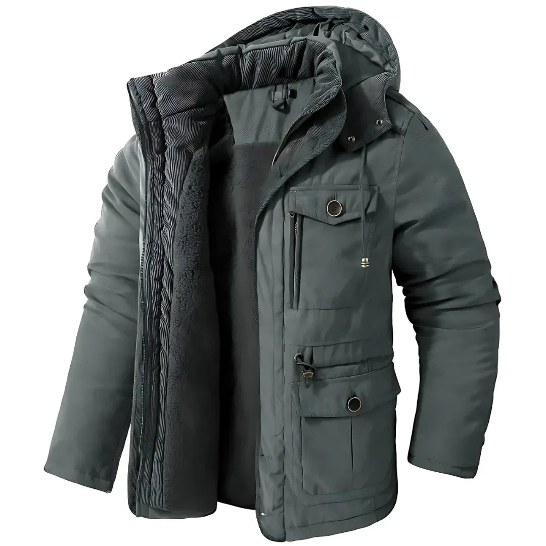 Men's Winter Jacket Waterproof Windproof Fleece Lined Warm