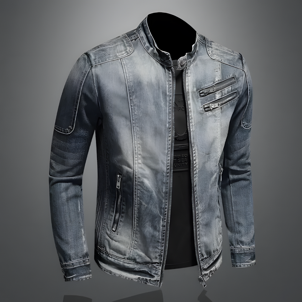 Men's Retro Denim Jacket Vintage Rugged Refined Classic