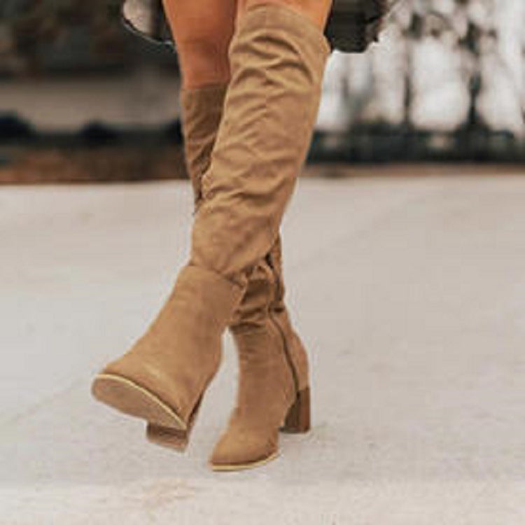 Beige hoge laarsjes