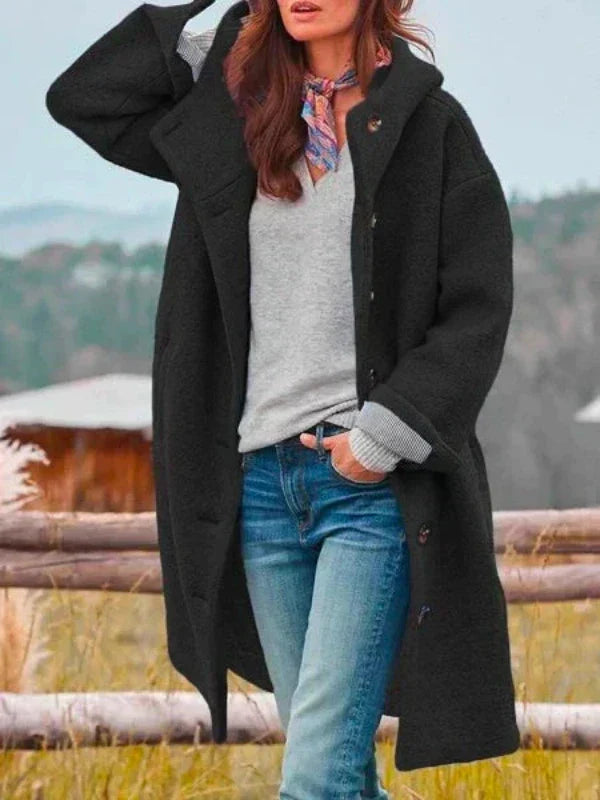 Stylish Long Winter Coat Elegant Refined Timeless
