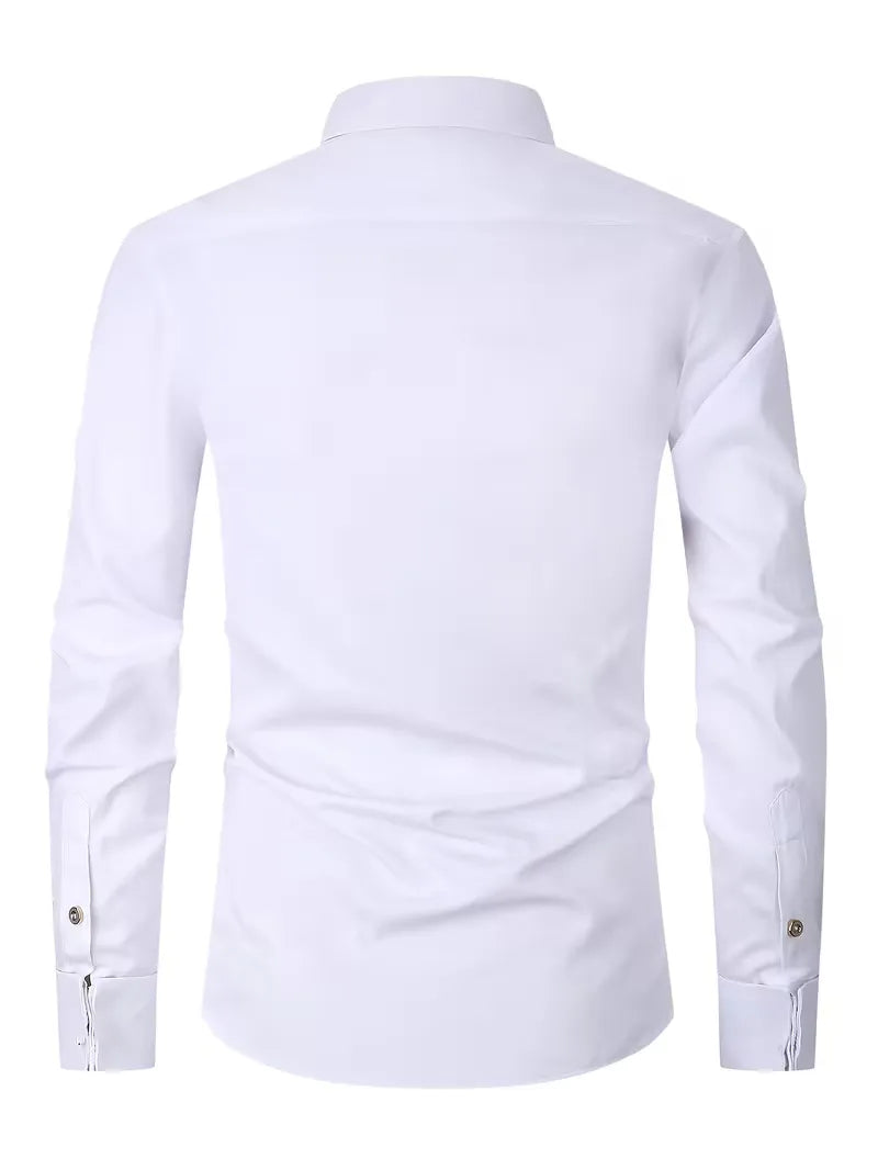 Mens Mandarin Collar Shirt