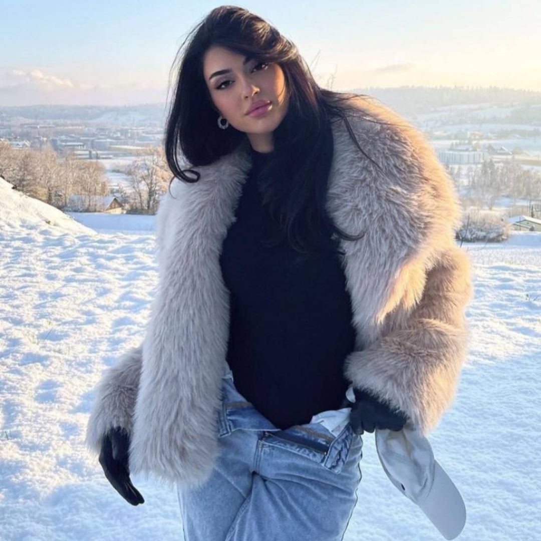 Faux Fur Winter Coat Plush Soft Warm Look Cosy