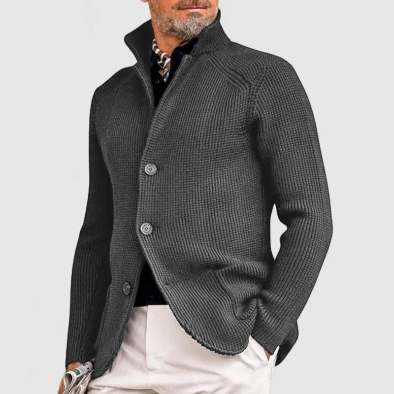 Men's Casual Cardigan Knit Pockets Effortless Elegant