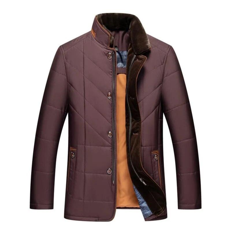 Men's Winter Jacket Stand Collar Warm Lightweight Layering