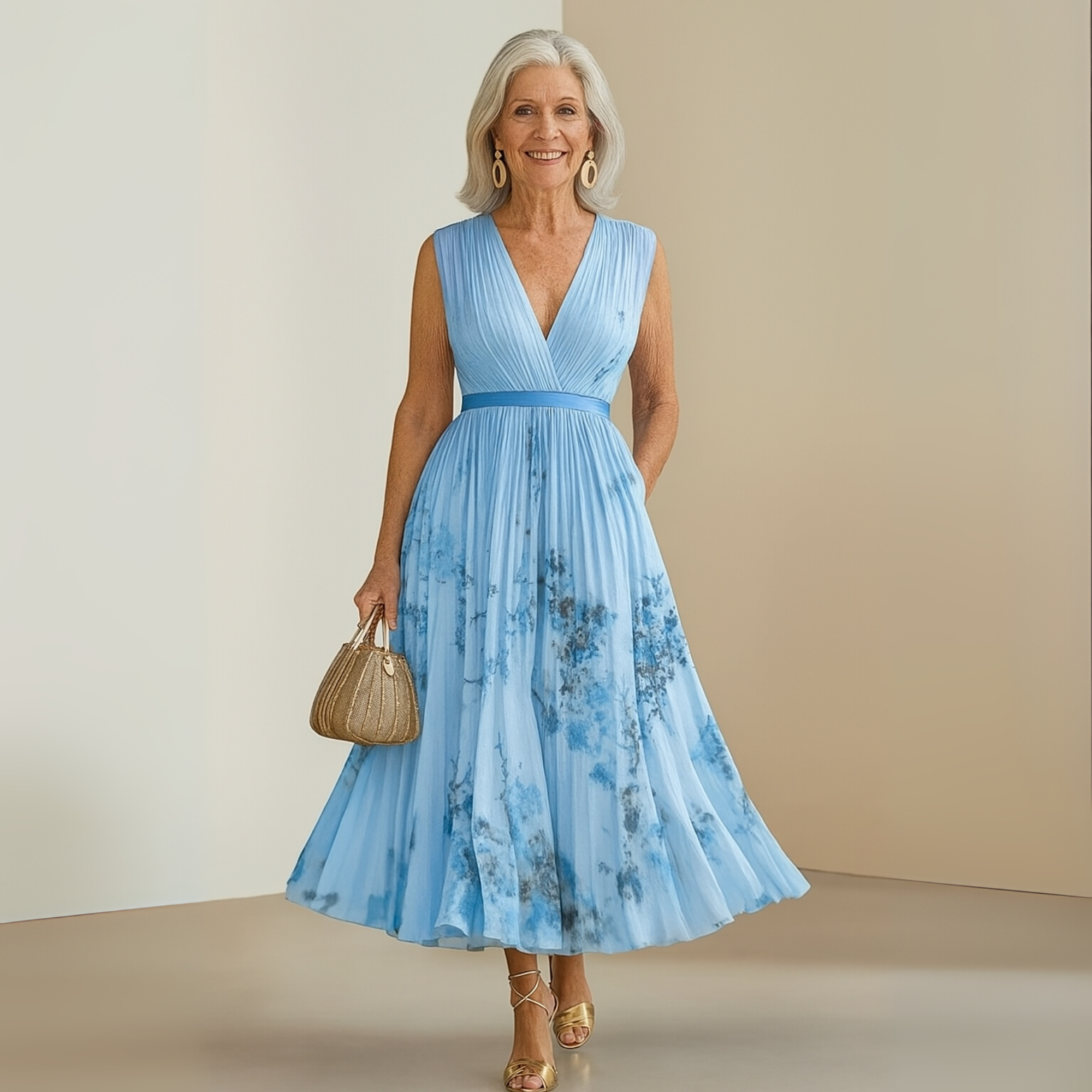 Flowy Sleeveless Summer Maxi Dress