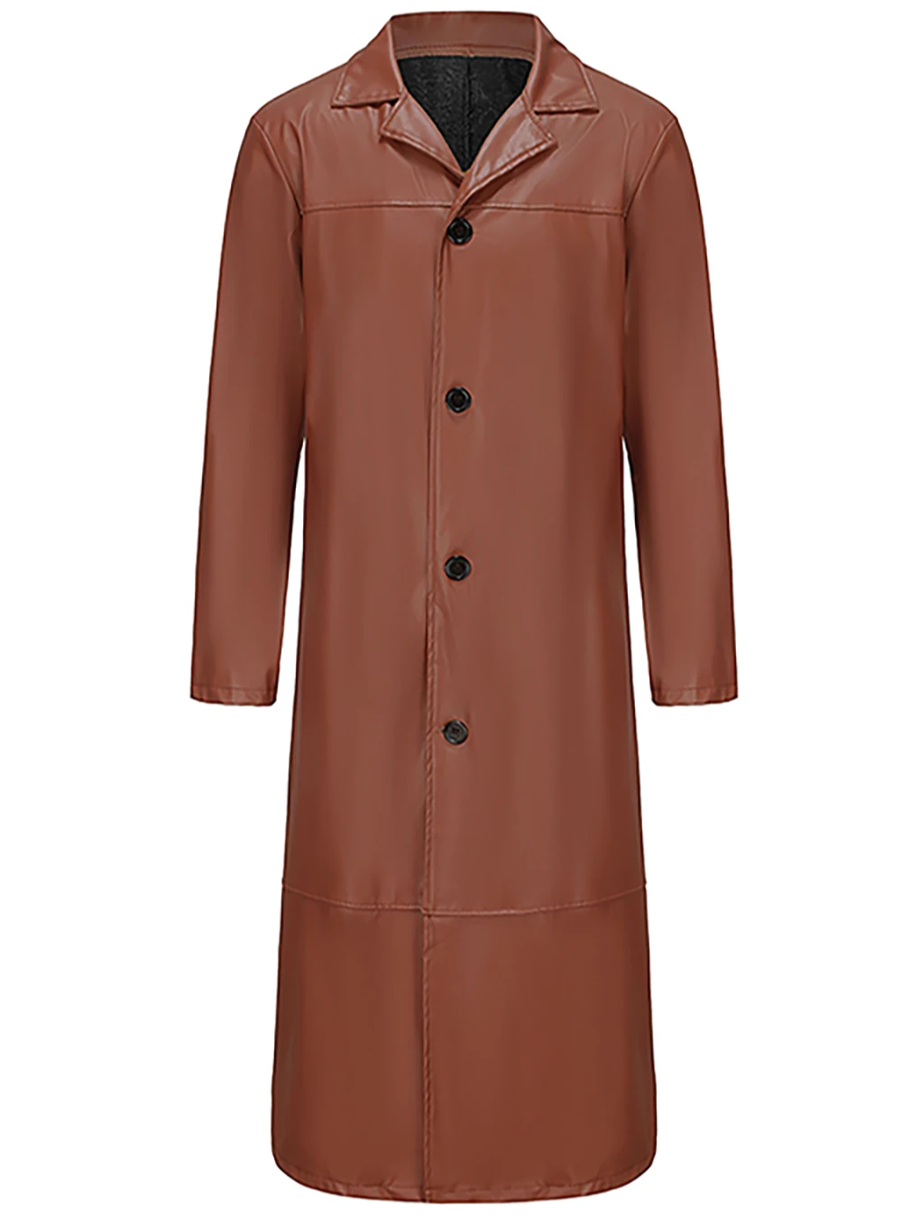 Long Leather Coat for Men