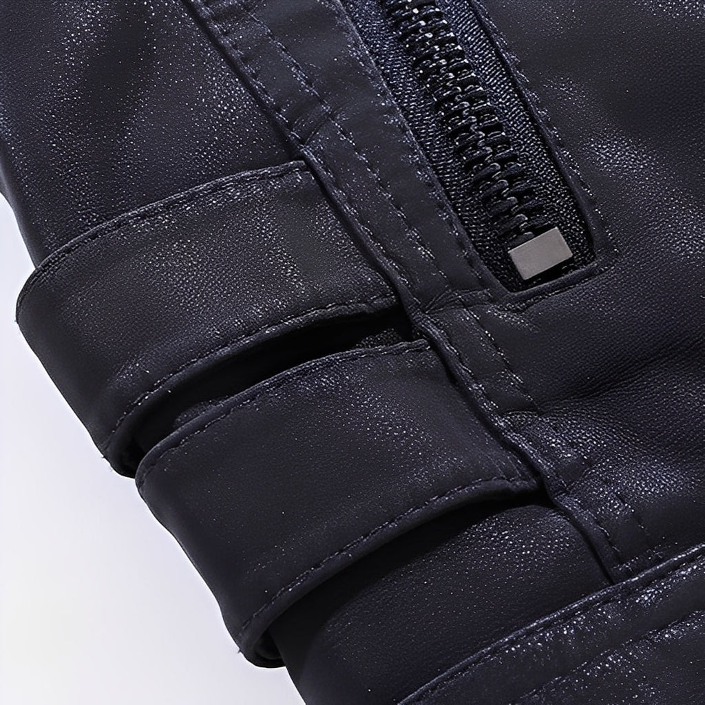 Stylish Motorcycle Leather Jacket for Men
