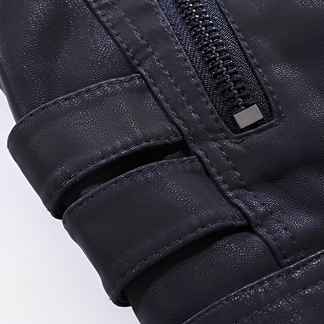 Stylish Motorcycle Leather Jacket for Men
