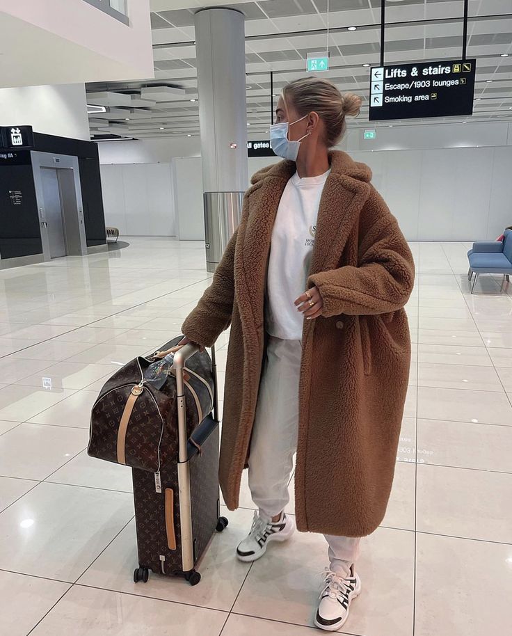 Long Teddy Coat Soft Plush Warm Look Comfortable Winter