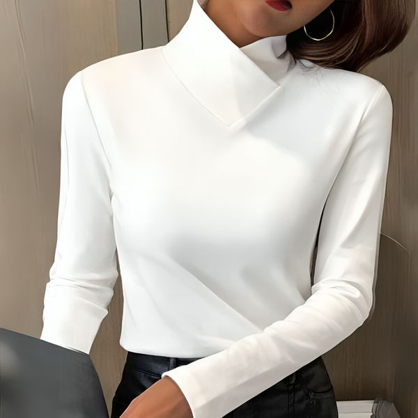 Turtleneck Jumper Tailored Fit Ribbed Knit Long Sleeve