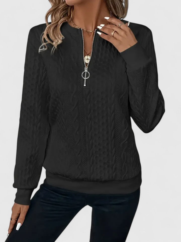 Soft Knit Jumper Tailored Round Neck Long Sleeve Elegant
