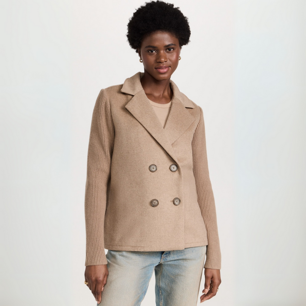 Knit Blazer Coat Soft Structured Smart Casual Layering