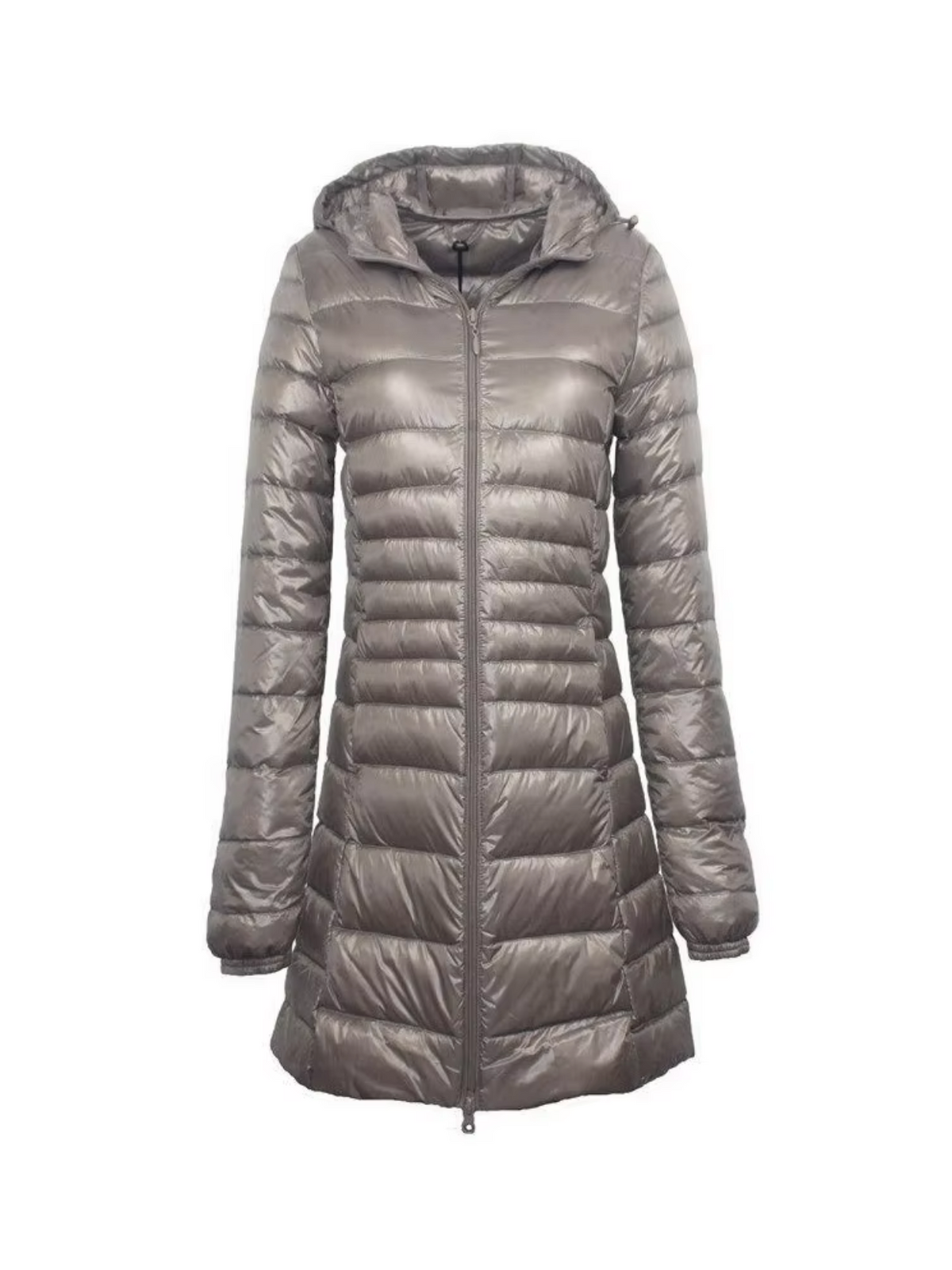 Women's Long Quilted Jacket Down Padded Lightweight Winter
