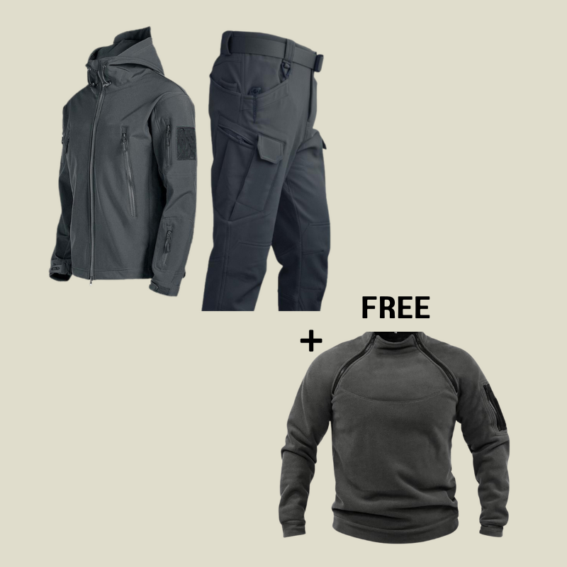 Men's Water Resistant Military Suit Set Fleece Jumper Warm