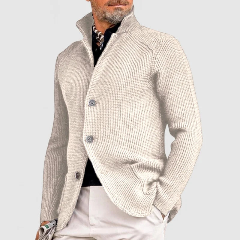 Men's Casual Cardigan Knit Pockets Effortless Elegant