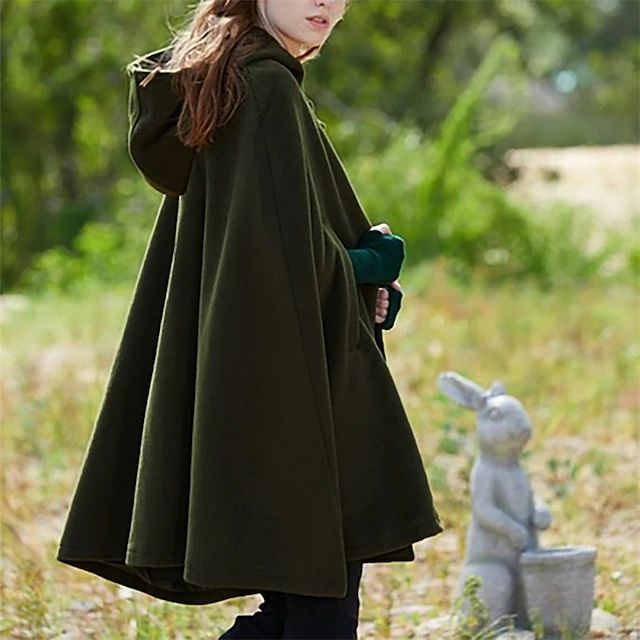 Women's Hooded Coat Short Vintage Style Occasion