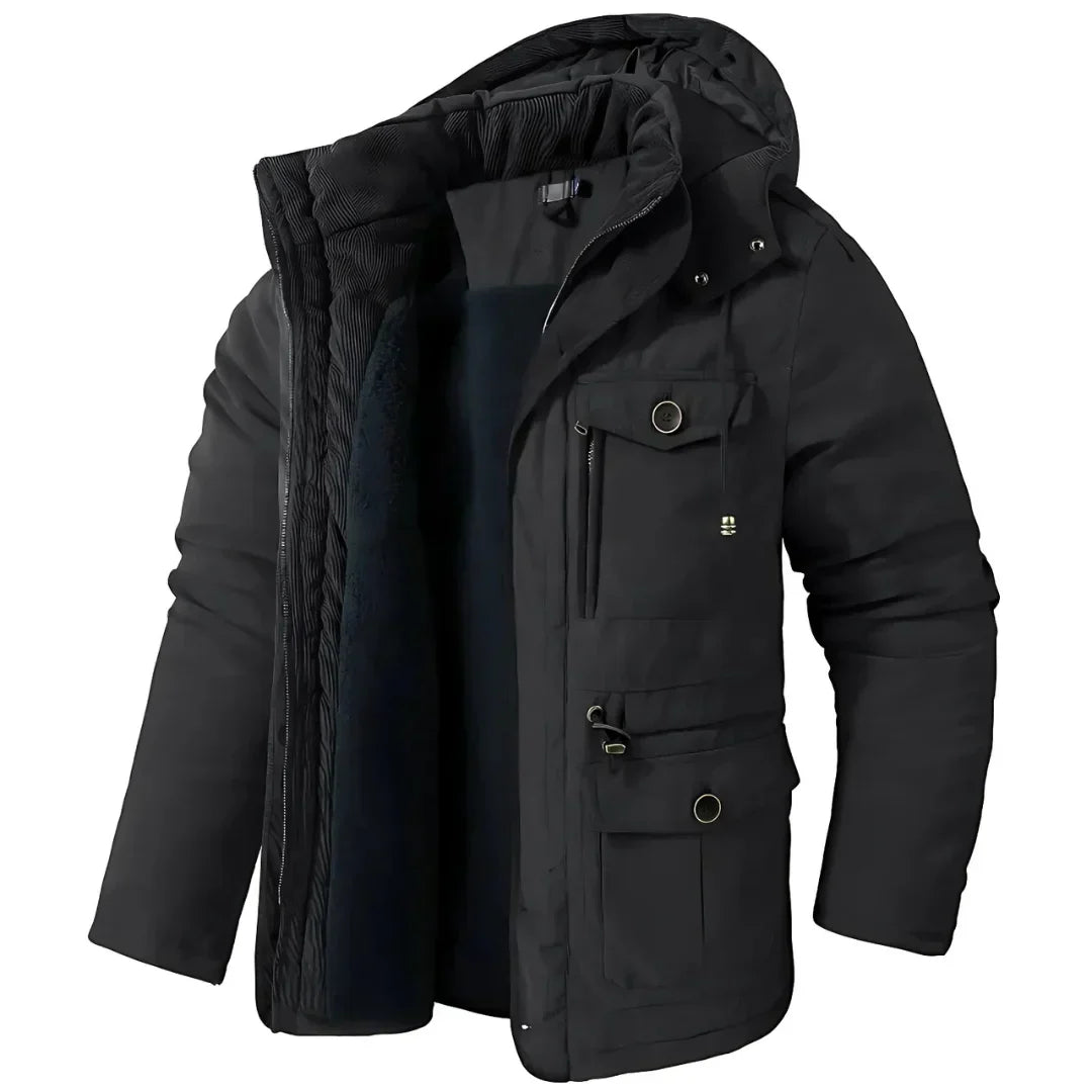 Men's Winter Jacket Waterproof Windproof Fleece Lined Warm
