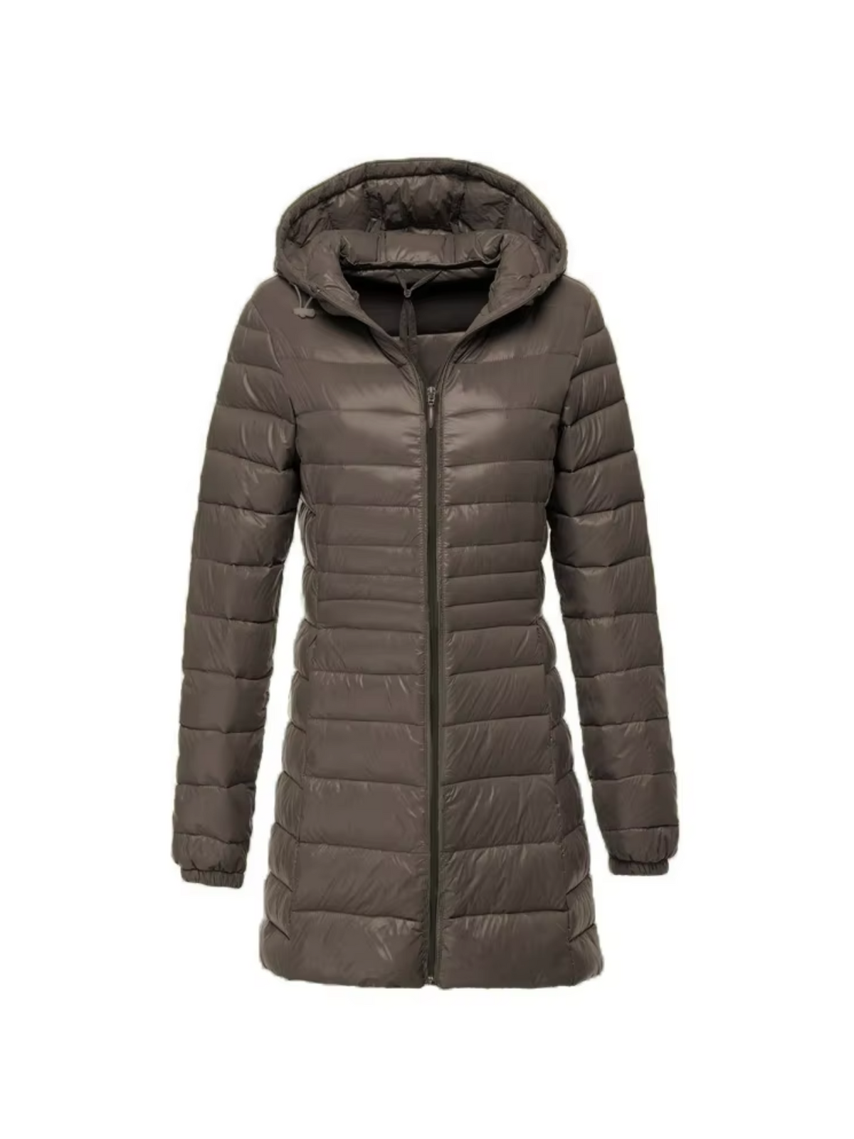 Women's Long Quilted Jacket Down Padded Lightweight Winter