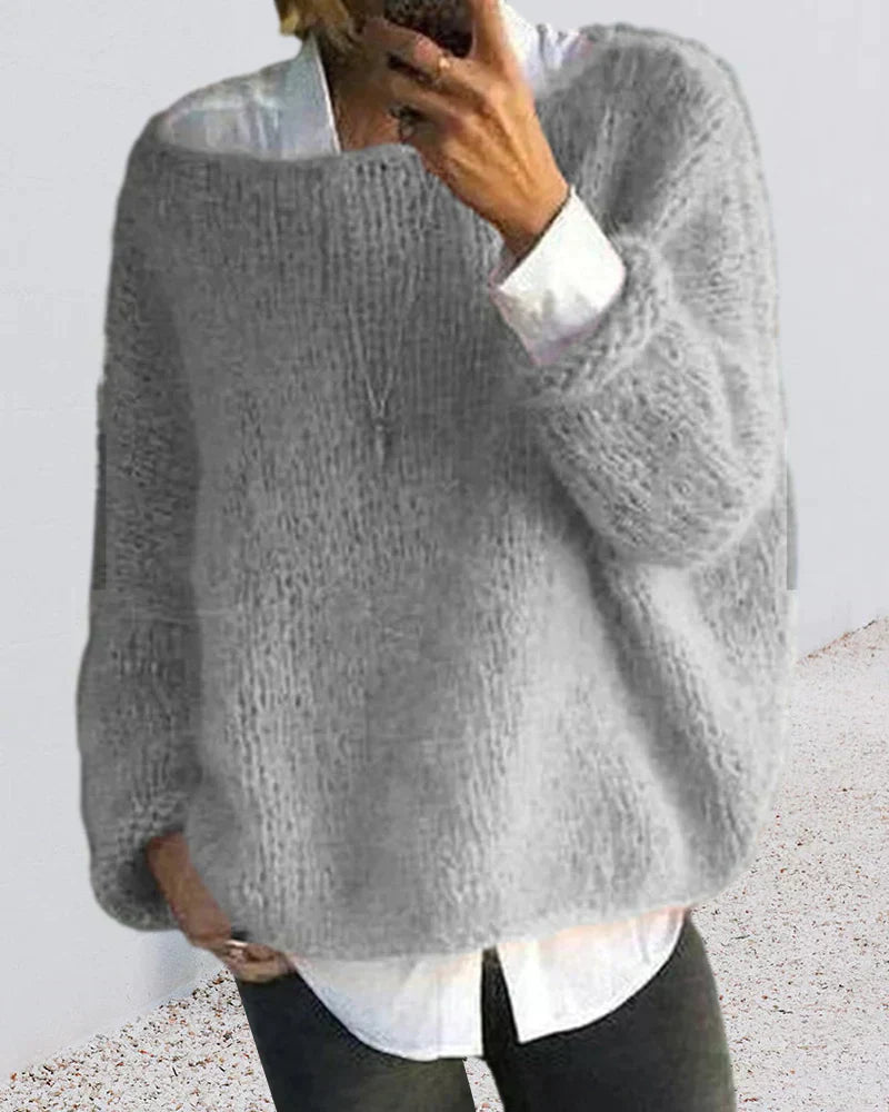 Lightweight Knit Jumper Layering Round Neck Autumn Winter
