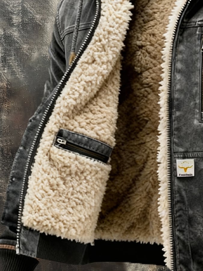 Men's Insulated Thermal Jacket Padded Warm Winter Rugged