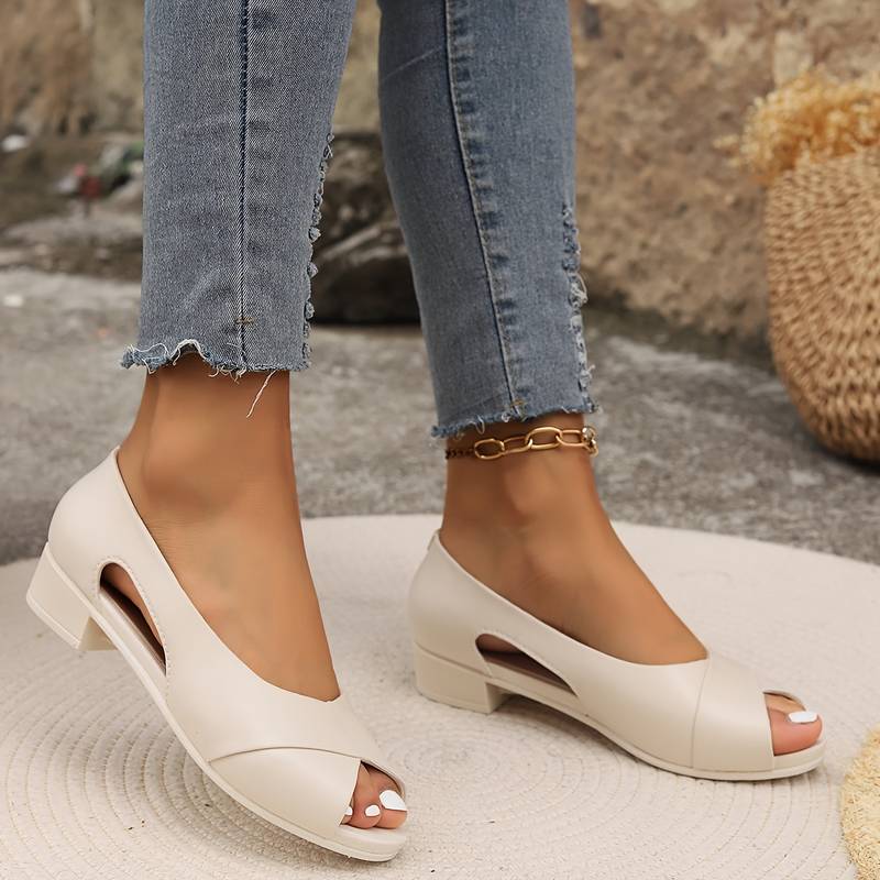Orthopaedic Low Heel Sandals Contoured Footbed