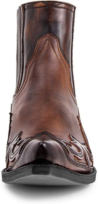 Unisex Cowboy Boots Real Leather Embroidered Western Classic
