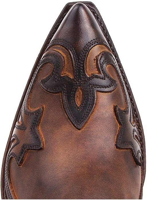 Unisex Cowboy Boots Real Leather Embroidered Western Classic