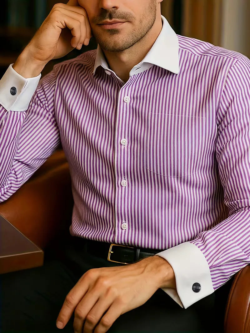 Mens Mandarin Collar Shirt