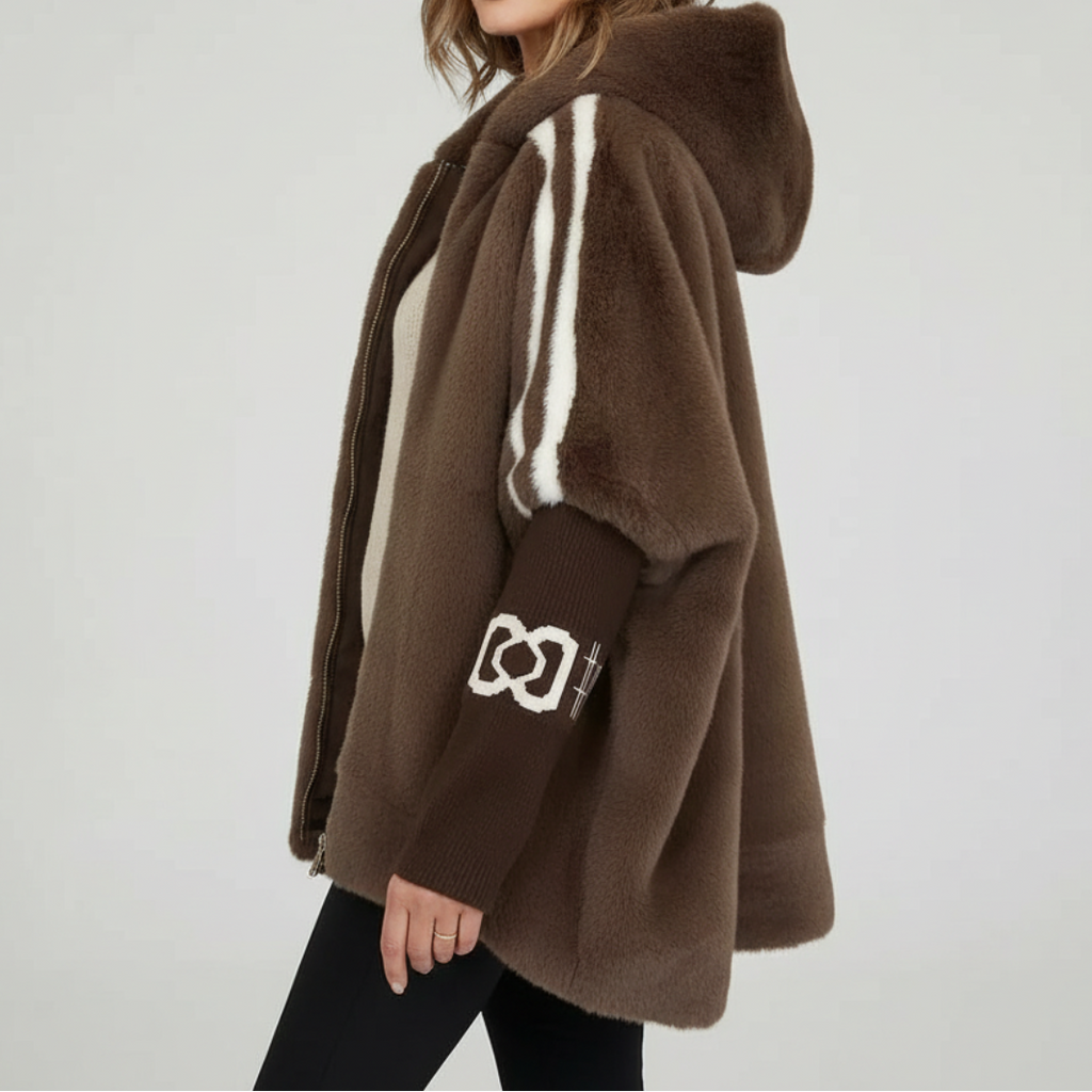 Cosy Hooded Jacket Soft Luxe Winter Relaxed Comfort
