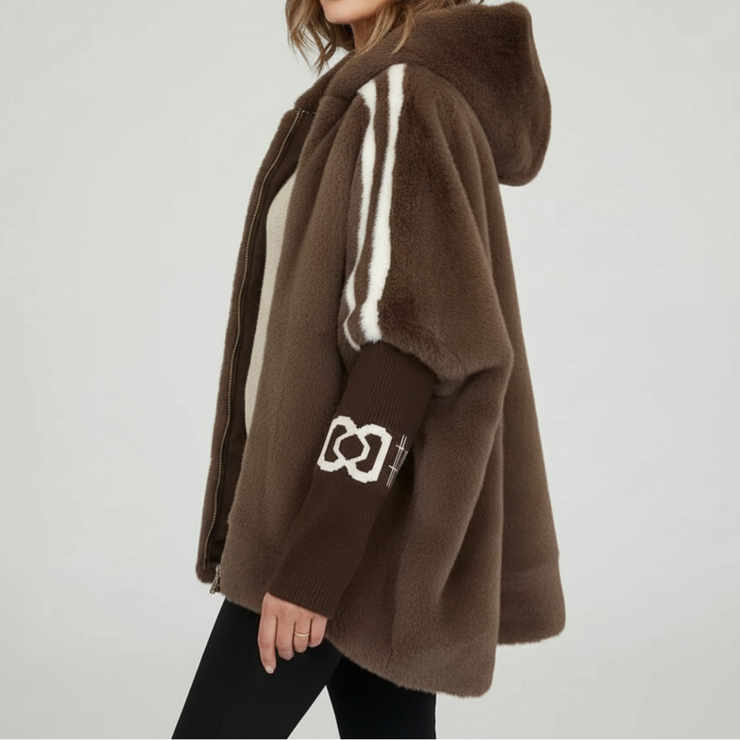 Cosy Hooded Jacket Soft Luxe Winter Relaxed Comfort