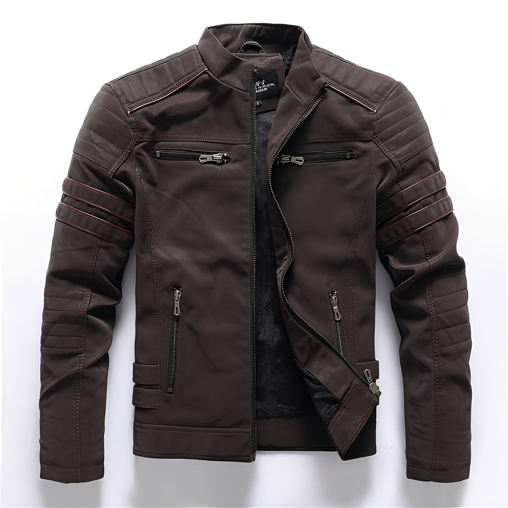 Stylish Motorcycle Leather Jacket for Men